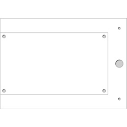 Targa rivettata 4mm MG-VRT-RH bianco per targhe quadro industriali