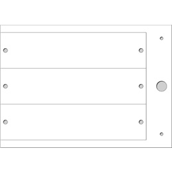 Targa preforata 4mm MG-VRT-RH bianco 35x142 per quadri elettrici