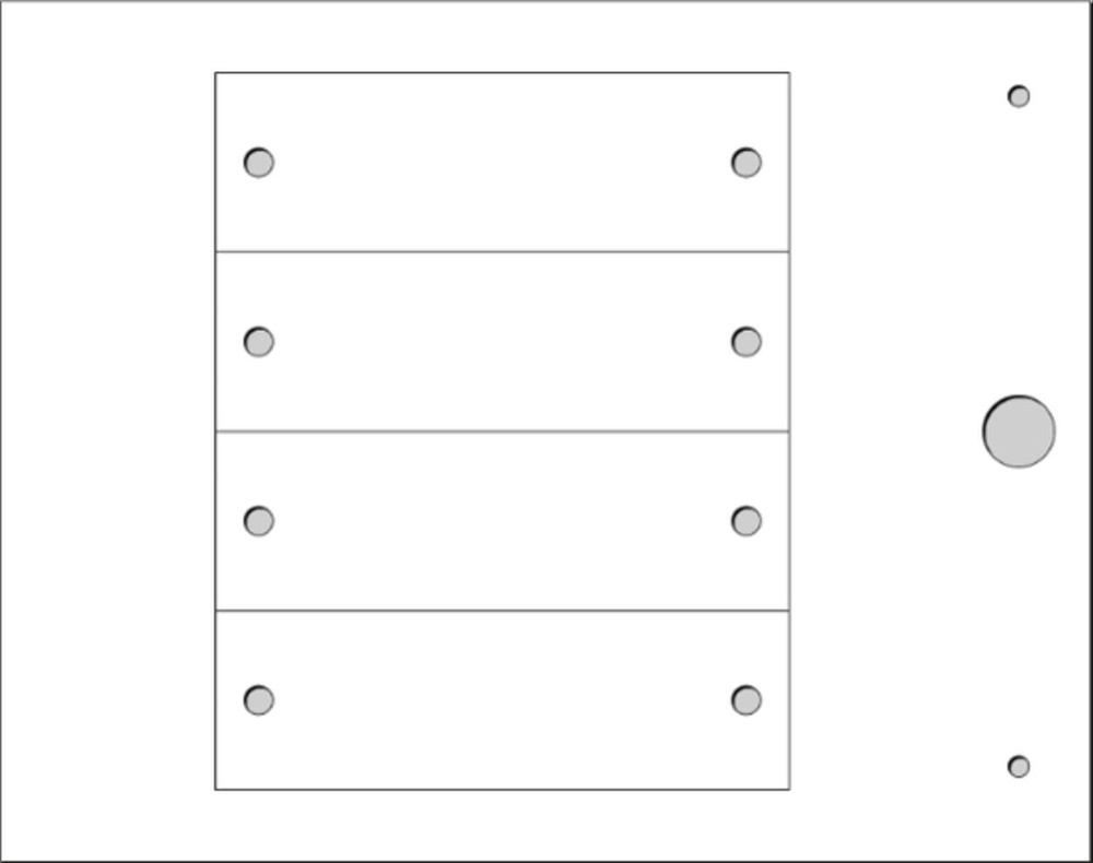 Targa rivettata 4mm MG-VRT-RH bianco per quadri elettrici