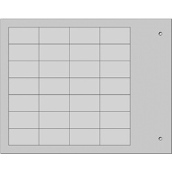 Targhetta adesiva grigia 15x27 mm per componenti industriali