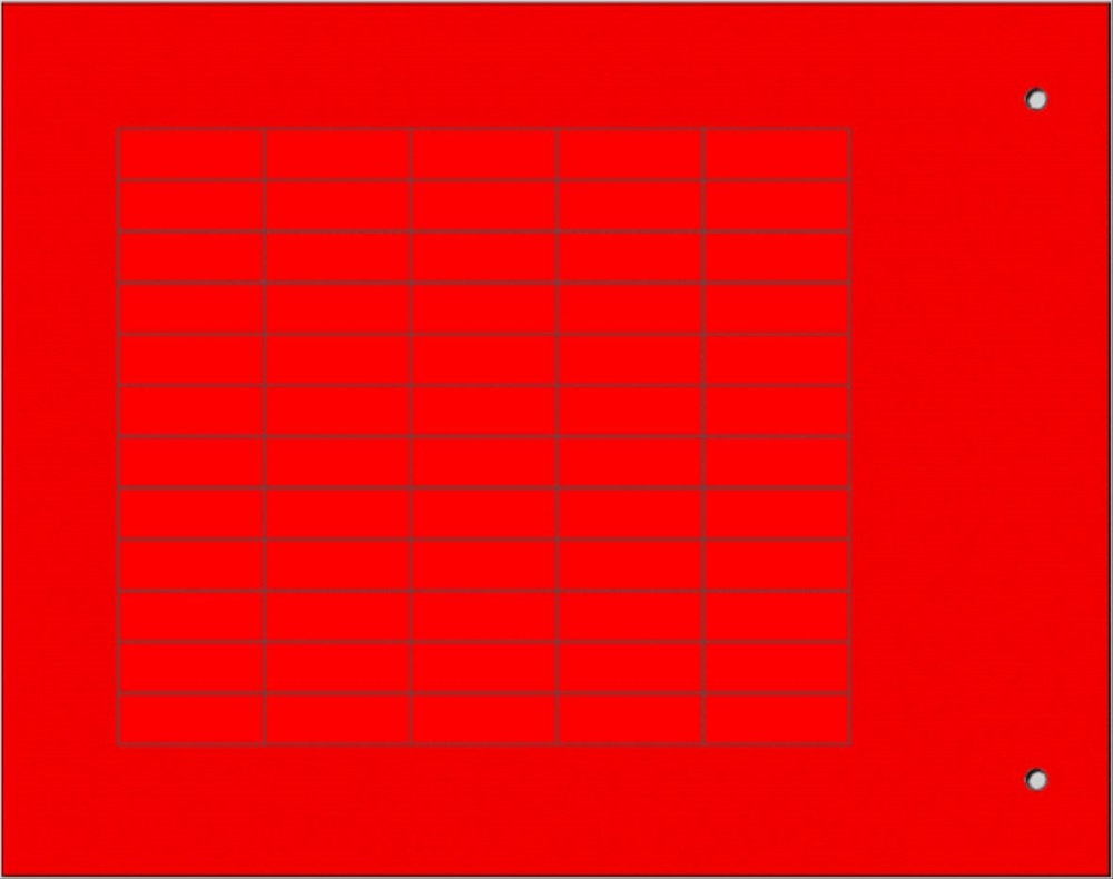 Targhetta adesiva rossa 7x20 mm per componenti industriali