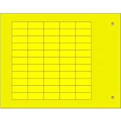 Targhetta adesiva gialla 9x20 mm per componenti industriali