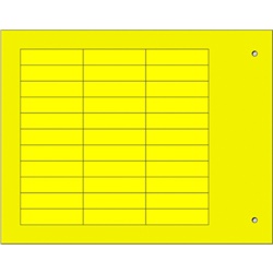 Targhetta adesiva gialla 9x35 mm per componenti industriali