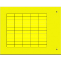 Targhetta adesiva gialla 7x20 mm per componenti automazione industriale