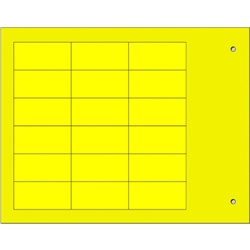Targhetta adesiva gialla 17x35 mm per componenti industriali