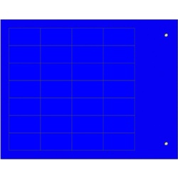 Targhetta adesiva blu 15x27 mm per componenti industriali