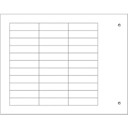 Targhetta adesiva bianca 9x35 mm per componenti automazione industriale