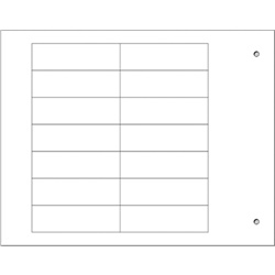Targhetta adesiva bianca 15x49 mm per componenti industriali