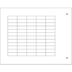 Targhetta adesiva bianca 7x20 mm per componenti automazione industriale