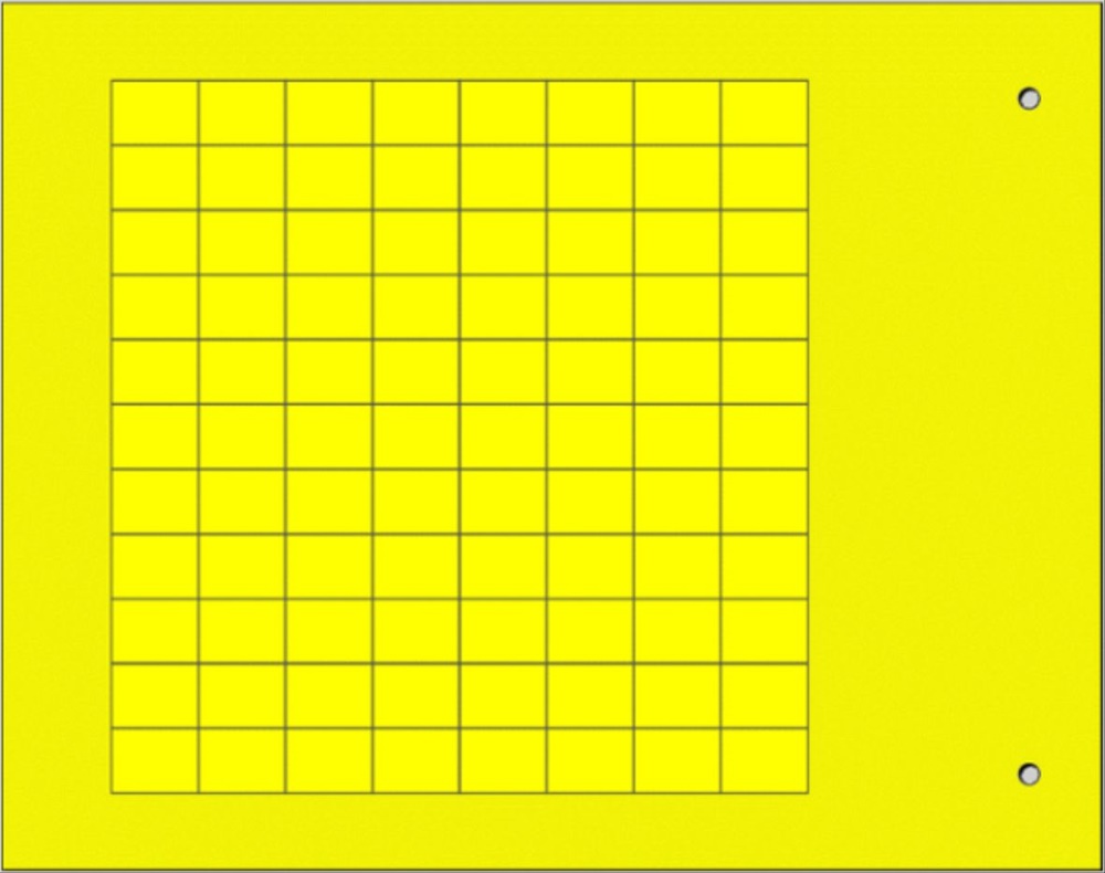 Targhetta adesiva gialla 9x12 mm per componenti industriali