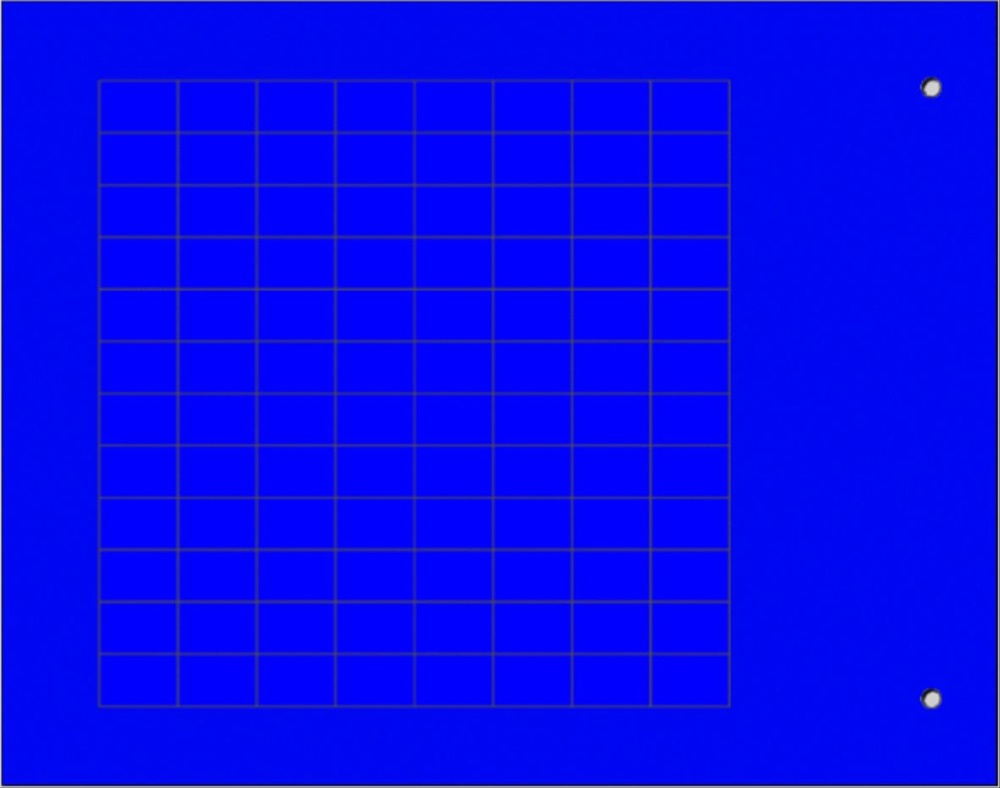 Targhetta adesiva blu 8x12 mm per componenti industriali automazione