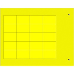 Targhetta adesiva gialla 18x27 mm per componenti industriali