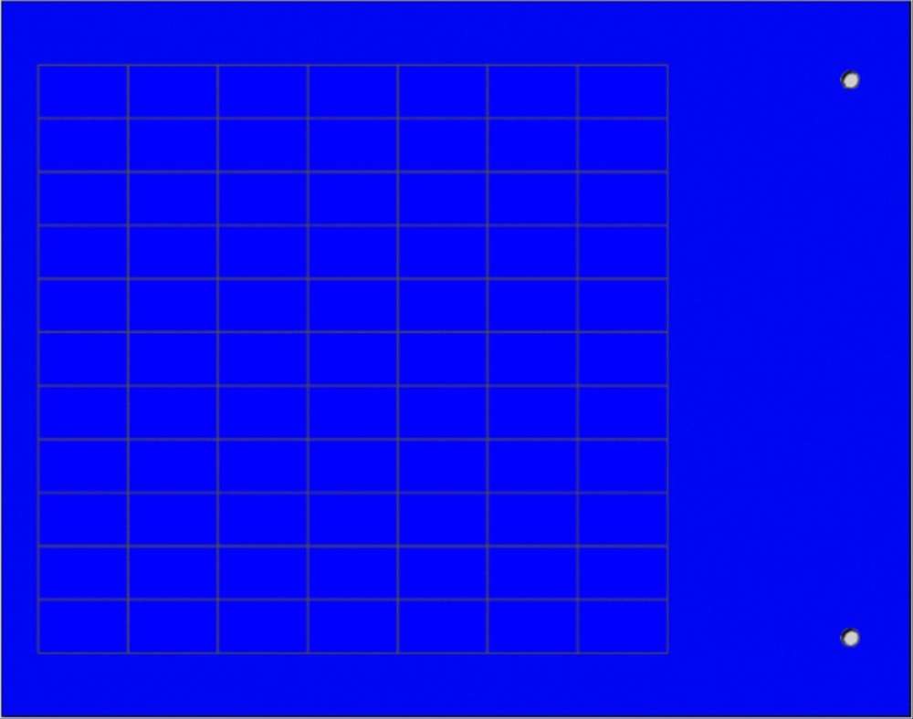 Targhetta adesiva blu 9x15 mm per componenti industriali