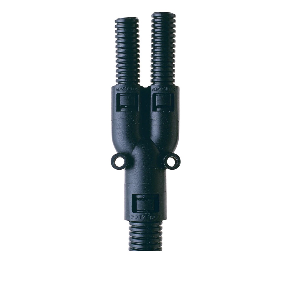 Adattatore a Y PA66 21x16x16mm nero per impianti elettrici professionali