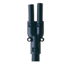 Adattatore a Y PA66 21x16x16mm nero per impianti elettrici professionali