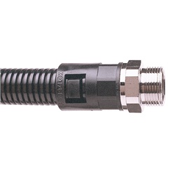 Raccordo diritto girevole M25 28mm poliammide 66 rinforzato ottone per installazioni elettriche