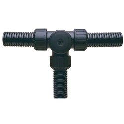 Raccordo a T ispezionabile 21mm PA66 nero per impianti elettrici professionali