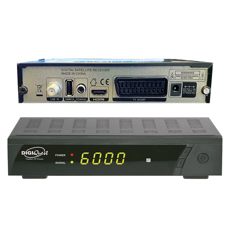 Ricevitore satellitare FTA HD compatto con uscita HDMI e USB per impianti antenna domestici e professionali