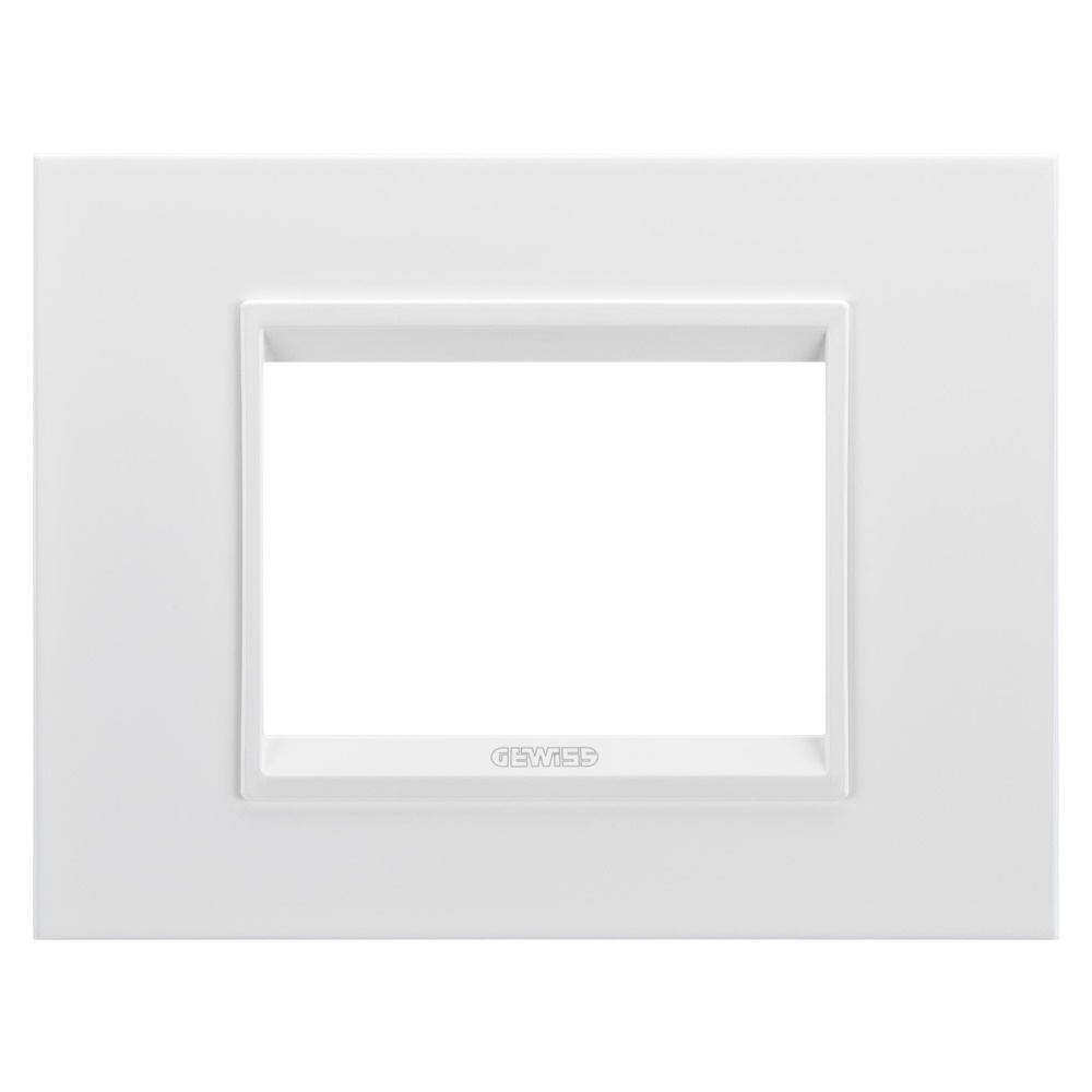 Placca Lux 3P bianco monocromatico design moderno alta qualità per ambienti interni