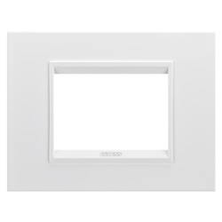 Placca Lux 3P bianco monocromatico design moderno alta qualità per ambienti interni