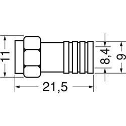 Spina F a crimpare cavo 6.8 mm connessione stabile impianti elettrici professionali