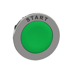 ghiera per pulsante verde a filo montata a filo marcata START