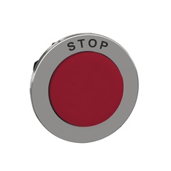 ghiera pulsante sporgente rossa montata a filo contrassegnata STOP