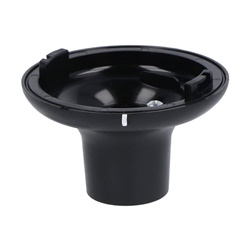 Base fissaggio plastica nero Ø62mm per moduli luminosi con estensione segnalatore luminoso