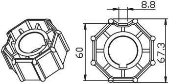 OTTAGONALE 70X1MM