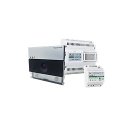 Serie Ultra - Kit base impianto video, sistema Simplebus 1, modulo audio/video UT1020 + miscelatore 4888C + alimentatore 1595