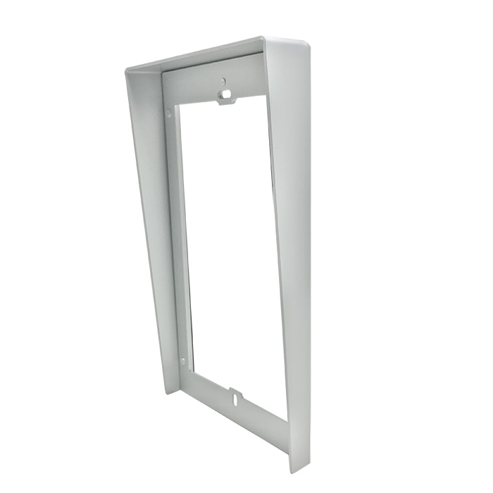 Serie Ultra - Visiera parapioggia da incasso 3 moduli, alluminio anodizzato grigio, 132x322x32mm