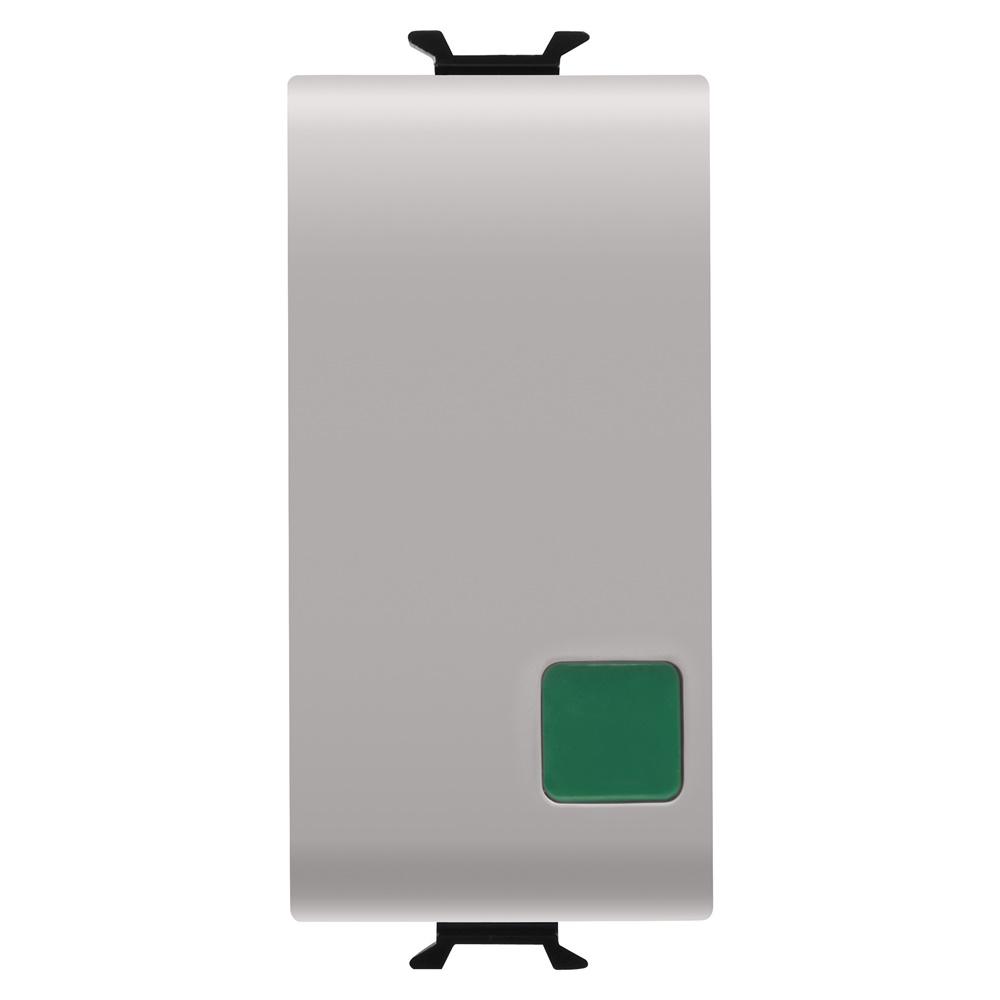 Pulsante 1M 1P NA+NC 16A marcia beige per controllo impianti elettrici
