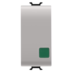 Pulsante 1M 1P NA+NC 16A marcia beige per controllo impianti elettrici
