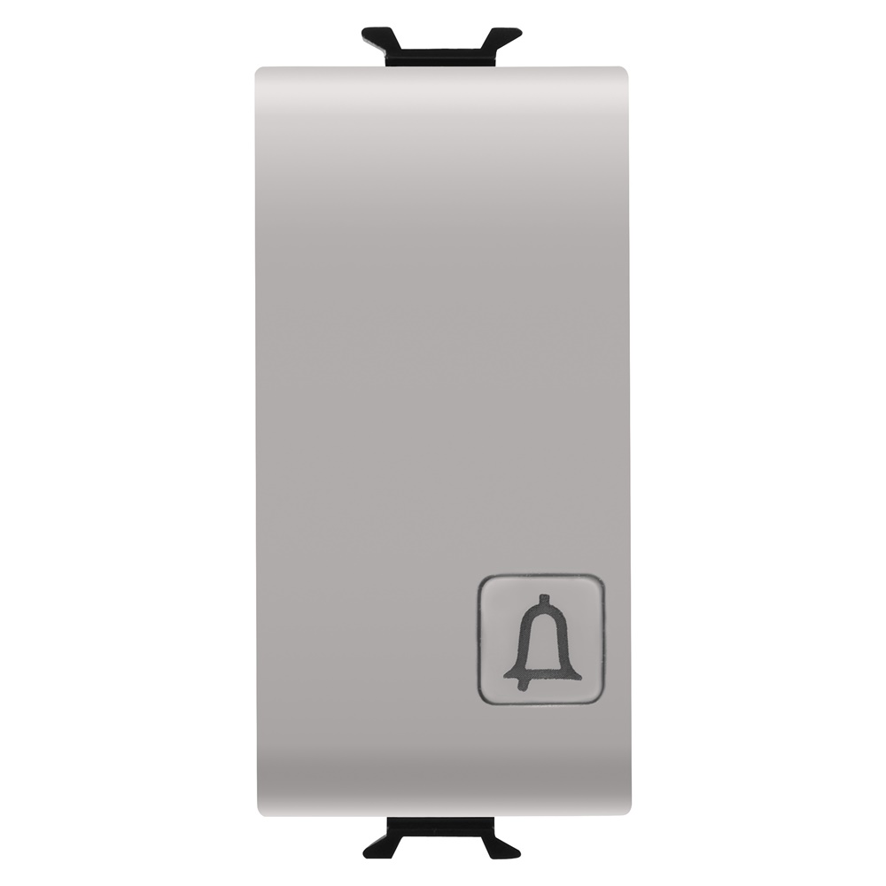 Pulsante campanello 1M 1P NA 16A da incasso beige uso domestico e commerciale