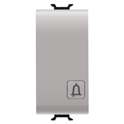 Pulsante campanello 1M 1P NA 16A da incasso beige uso domestico e commerciale