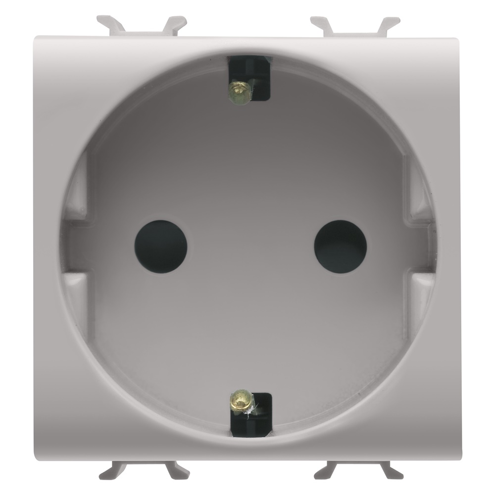 Presa elettrica 2M 2P+T 16A beige resistente uso domestico e professionale