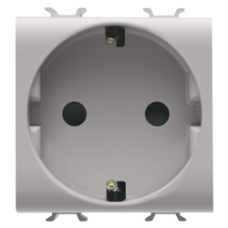 Presa elettrica 2M 2P+T 16A beige resistente uso domestico e professionale