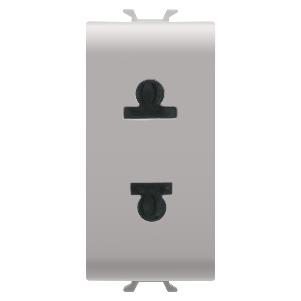 Presa 1M 2P 15A St.EuroUSA beige alta qualità uso domestico e professionale