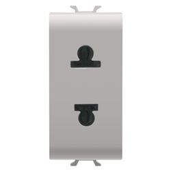 Presa 1M 2P 15A St.EuroUSA beige alta qualità uso domestico e professionale