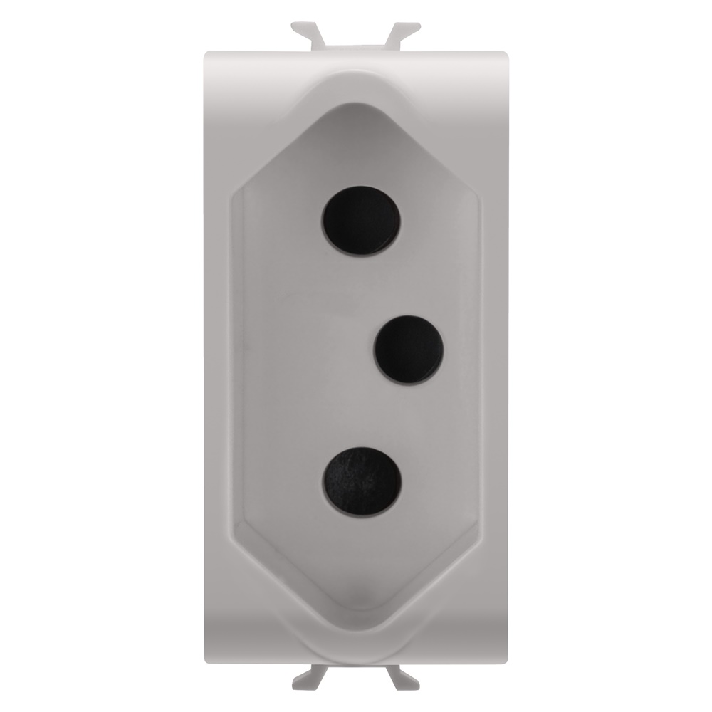 Presa 2P+T 16A standard sudafricano 1 metro beige per uso domestico e professionale