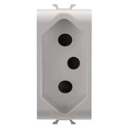 Presa 2P+T 16A standard sudafricano 1 metro beige per uso domestico e professionale