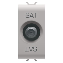 Presa TV/SAT 1M passaggio 5dB con connettore femmina beige per installazioni domestiche e professionali