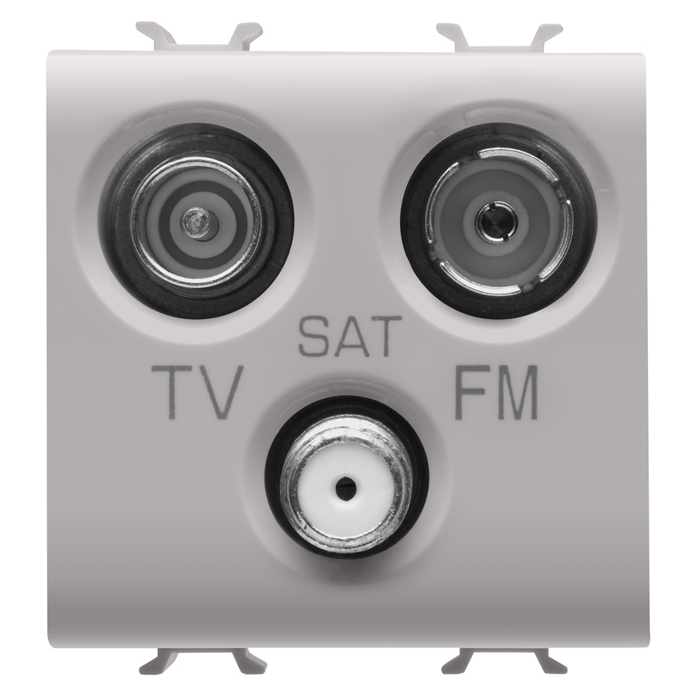 Presa TV FM SAT 2M beige connessione stabile alta qualità per installazioni domestiche