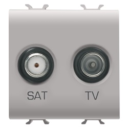 Presa TV+SAT 2M beige connessione stabile alta qualità per ambienti domestici e uffici