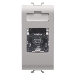 PRESA TELEFONICA STANDARD INTERNAZIONALE - RJ11 - MORSETTI A VITE - 1 MODULO - NATURAL BEIGE SATINATO - CHORUSMART
