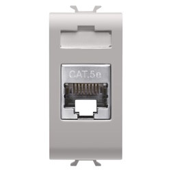 PRESA RJ45 - CATEGORIA 5e - FTP - 1 MODULO - CHORUSMART NATURAL BEIGE SATINATO