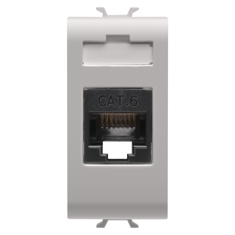 PRESA RJ45 - CATEGORIA 6 - UTP - 1 MODULO - CHORUSMART NATURAL BEIGE SATINATO