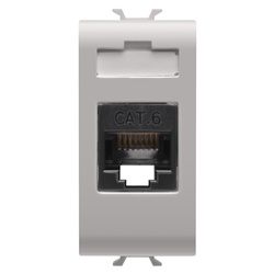 PRESA RJ45 - CATEGORIA 6 - UTP - 1 MODULO - CHORUSMART NATURAL BEIGE SATINATO
