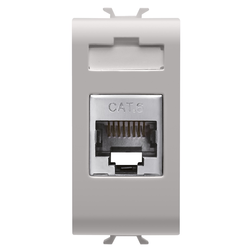 PRESA RJ45 - CATEGORIA 6 - FTP - 1 MODULO - CHORUSMART NATURAL BEIGE SATINATO