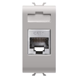 PRESA RJ45 - CATEGORIA 6 - FTP - 1 MODULO - CHORUSMART NATURAL BEIGE SATINATO